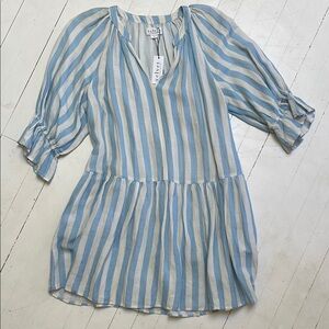 ‚Velvet’ by Graham & Spencer New Blue and White Striped Tunic Dress
